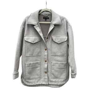 Banana‎ Republic Tan Oatmeal Button Shacket Shirt Jacket Women's Size S Capsule